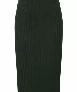 Hearts & Roses Sally Knitted 60's Pencil Skirt Green