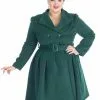 Hearts & Roses Hermeline 50's Swing Coat Teal Green New In 1 Hearts & Roses Hermeline 50's Swing Coat Teal Green New In