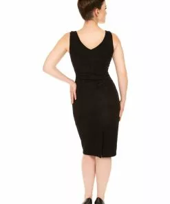 New In Hearts & Roses Ariel Sparkle 50's Pencil Dress Black
