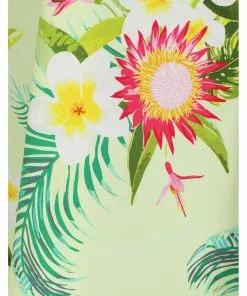 Hearts & Roses Luisa Tropical 50's Swing Dress Yellow 13 Hearts & Roses Luisa Tropical 50's Swing Dress Yellow