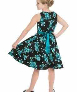 New In Hearts & Roses Kids Rosaceae Swing Dress Black