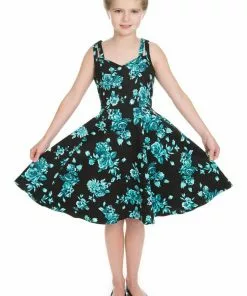 New In Hearts & Roses Kids Rosaceae Swing Dress Black