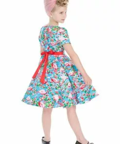 Hearts & Roses Kids Funky Flamingo Dress New In
