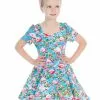 Hearts & Roses Kids Funky Flamingo Dress New In 2 Hearts & Roses Kids Funky Flamingo Dress New In