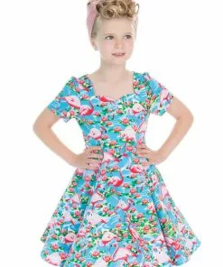 Hearts & Roses Kids Funky Flamingo Dress New In