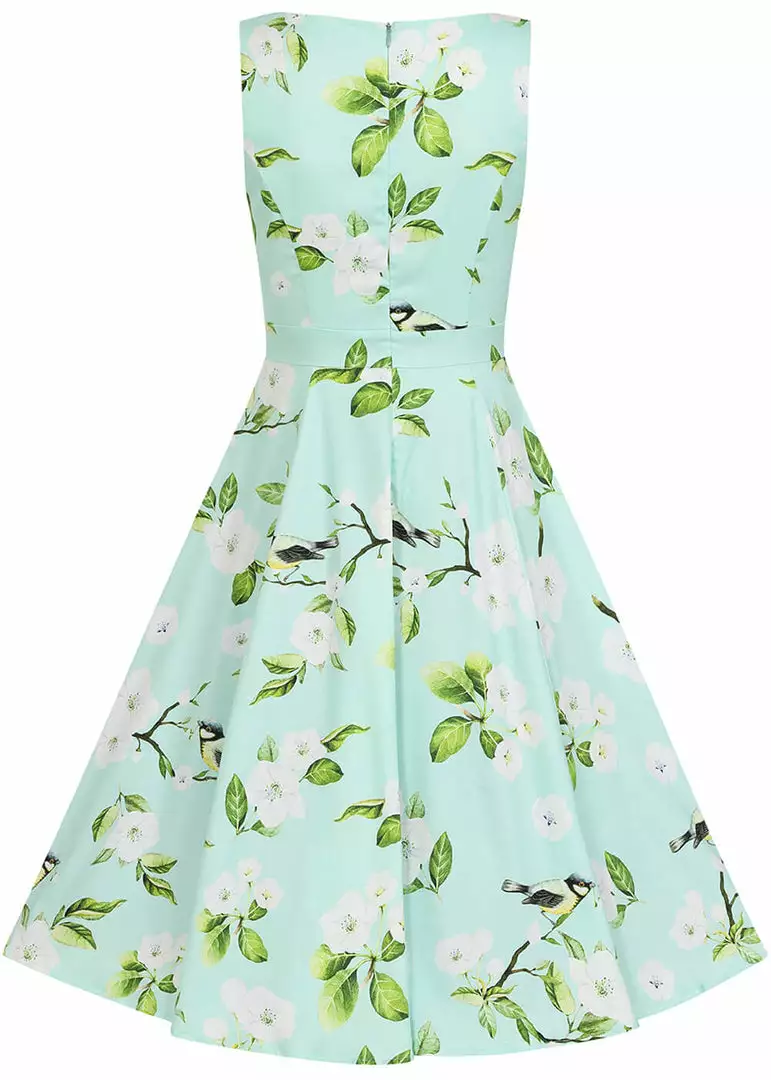 Hearts & Roses Andrea Floral 50's Swing Dress Green 7 Hearts & Roses Andrea Floral 50's Swing Dress Green