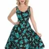 New In Hearts & Roses Rosacea 50's Swing Dress Black 1 New In Hearts & Roses Rosacea 50's Swing Dress Black