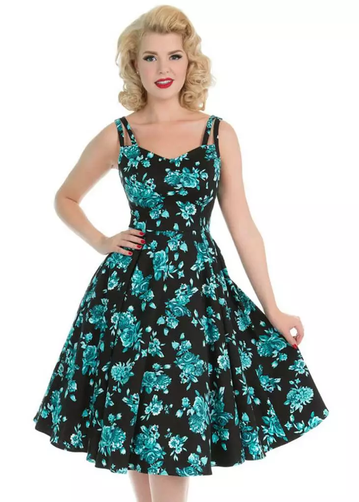New In Hearts & Roses Rosacea 50's Swing Dress Black 3 New In Hearts & Roses Rosacea 50's Swing Dress Black