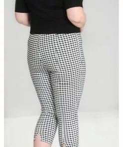 New In Hell Bunny Judy Gingham 60's Capri Trousers Black White 9 New In Hell Bunny Judy Gingham 60's Capri Trousers Black White