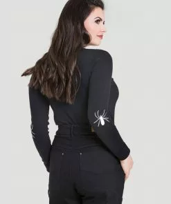 Hell Bunny Spider 50's Cardigan Black New In