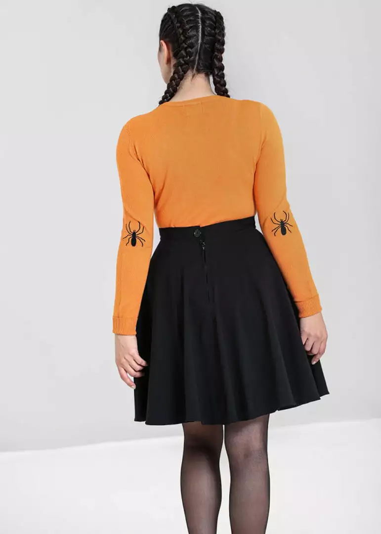 Hell Bunny Spider 50's Cardigan In Orange New In 7 Hell Bunny Spider 50's Cardigan In Orange New In