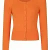 Hell Bunny 50's Paloma Cardigan Orange New In
