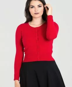 New In Hell Bunny Paloma 50's Cardigan Red