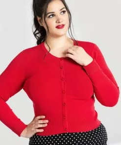 New In Hell Bunny Paloma 50's Cardigan Red