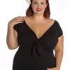 New In Hell Bunny Bardot 50's Top Black 2 New In Hell Bunny Bardot 50's Top Black