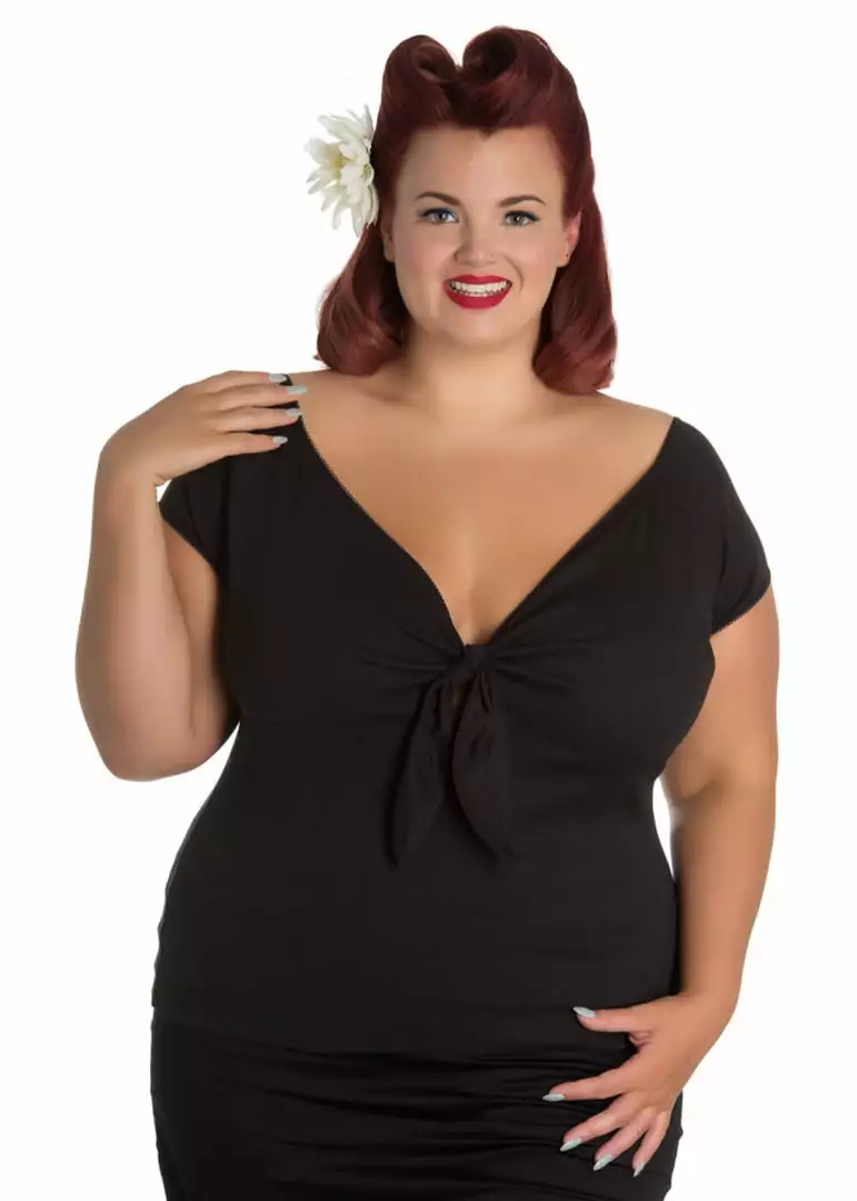 New In Hell Bunny Bardot 50's Top Black 3 New In Hell Bunny Bardot 50's Top Black