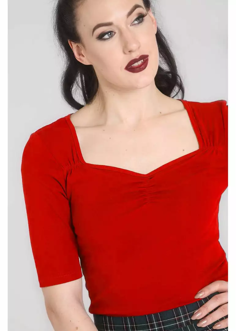 Hell Bunny Philippa 50's Top Red 3 Hell Bunny Philippa 50's Top Red