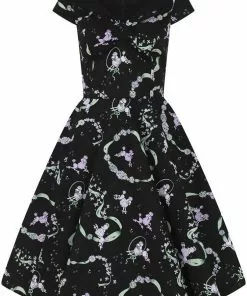 Hell Bunny Lexie Poodles 50's Swing Dress Black New In