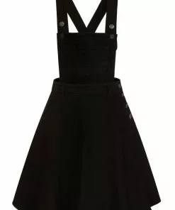 New In Hell Bunny Dakota 50's Pinafore Swing Dress Black