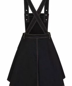 Hell Bunny Dakota 50's Pinafore Swing Dress Navy New In 10 Hell Bunny Dakota 50's Pinafore Swing Dress Navy New In