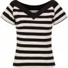 New In Hell Bunny Caithlin Striped Top Black White 1 New In Hell Bunny Caithlin Striped Top Black White