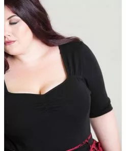 Hell Bunny Philippa 50's Top Black New In