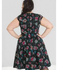 Hell Bunny Poseidon 50's Swing Dress Black New In 11 Hell Bunny Poseidon 50's Swing Dress Black New In