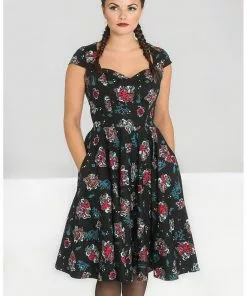 Hell Bunny Poseidon 50's Swing Dress Black New In 10 Hell Bunny Poseidon 50's Swing Dress Black New In