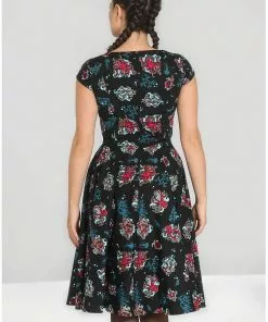 Hell Bunny Poseidon 50's Swing Dress Black New In 13 Hell Bunny Poseidon 50's Swing Dress Black New In