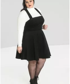 Hell Bunny Wonder Years 60's Pinafore Dress Black 16 Hell Bunny Wonder Years 60's Pinafore Dress Black