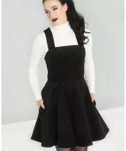 Hell Bunny Wonder Years 60's Pinafore Dress Black
