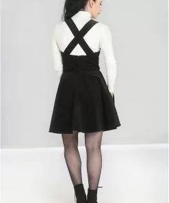 Hell Bunny Wonder Years 60's Pinafore Dress Black 12 Hell Bunny Wonder Years 60's Pinafore Dress Black