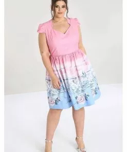 New In Hell Bunny Swan 50's Swing Dress Pink 19 New In Hell Bunny Swan 50's Swing Dress Pink