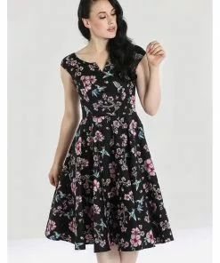 Hell Bunny Madison Hummingbird 50's Swing Dress Black 20 Hell Bunny Madison Hummingbird 50's Swing Dress Black