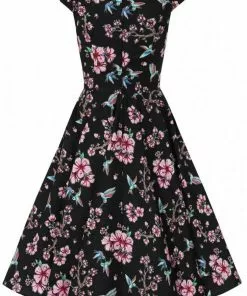 Hell Bunny Madison Hummingbird 50's Swing Dress Black 21 Hell Bunny Madison Hummingbird 50's Swing Dress Black