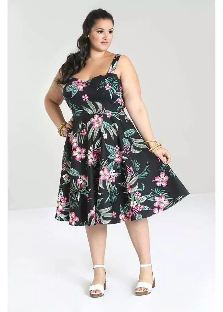 New In Hell Bunny Kalani 50's Swing Dress Black 6 New In Hell Bunny Kalani 50's Swing Dress Black