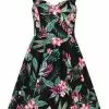 New In Hell Bunny Kalani 50's Swing Dress Black