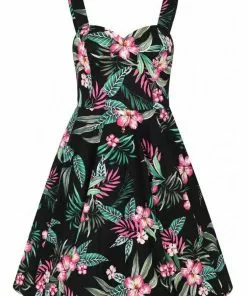 New In Hell Bunny Kalani 50's Swing Dress Black