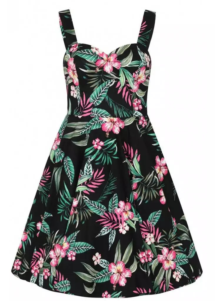 New In Hell Bunny Kalani 50's Swing Dress Black 3 New In Hell Bunny Kalani 50's Swing Dress Black