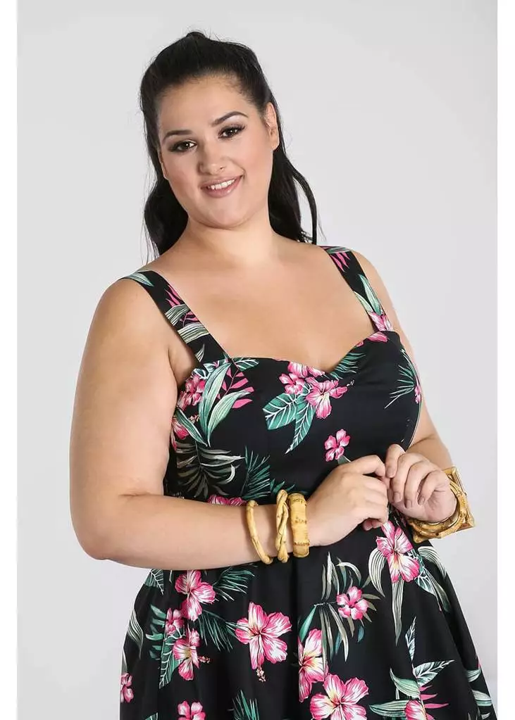 New In Hell Bunny Kalani 50's Swing Dress Black 11 New In Hell Bunny Kalani 50's Swing Dress Black