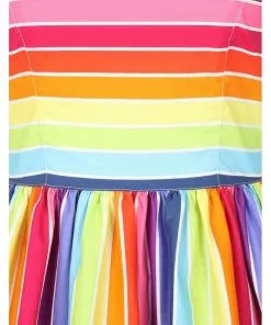 Hell Bunny Over The Rainbow 50's Swing Dress Multi New In 13 Hell Bunny Over The Rainbow 50's Swing Dress Multi New In