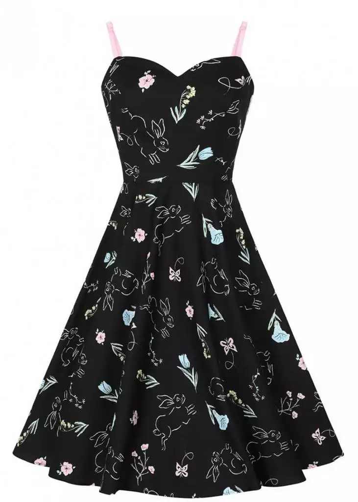 Hell Bunny Binky Bunny 50's Swing Dress Black 11 Hell Bunny Binky Bunny 50's Swing Dress Black