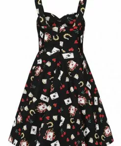Hell Bunny Viva Las Vegas 50's Swing Dress Black New In