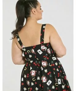 Hell Bunny Viva Las Vegas 50's Swing Dress Black New In