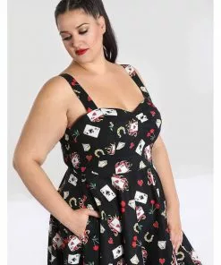 Hell Bunny Viva Las Vegas 50's Swing Dress Black New In