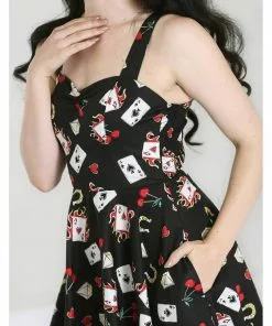 Hell Bunny Viva Las Vegas 50's Swing Dress Black New In