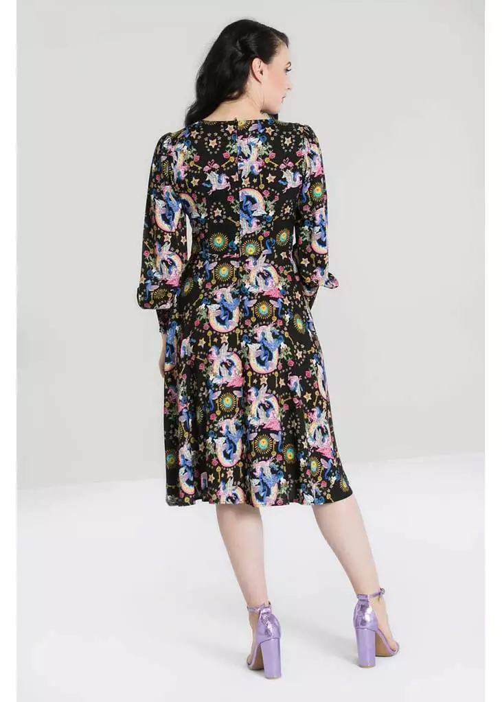 Hell Bunny Moondance 70's Dress Black 6 Hell Bunny Moondance 70's Dress Black