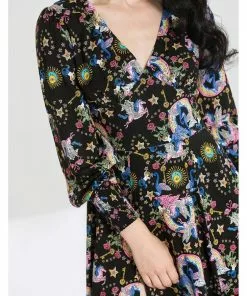Hell Bunny Moondance 70's Dress Black