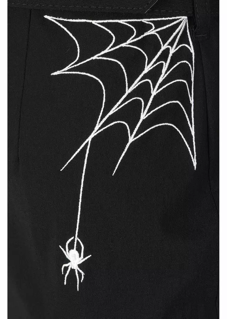 New In Hell Bunny Miss Muffet Spider 50's Pencil Dress Black 5 New In Hell Bunny Miss Muffet Spider 50's Pencil Dress Black