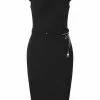 New In Hell Bunny Miss Muffet Spider 50's Pencil Dress Black
